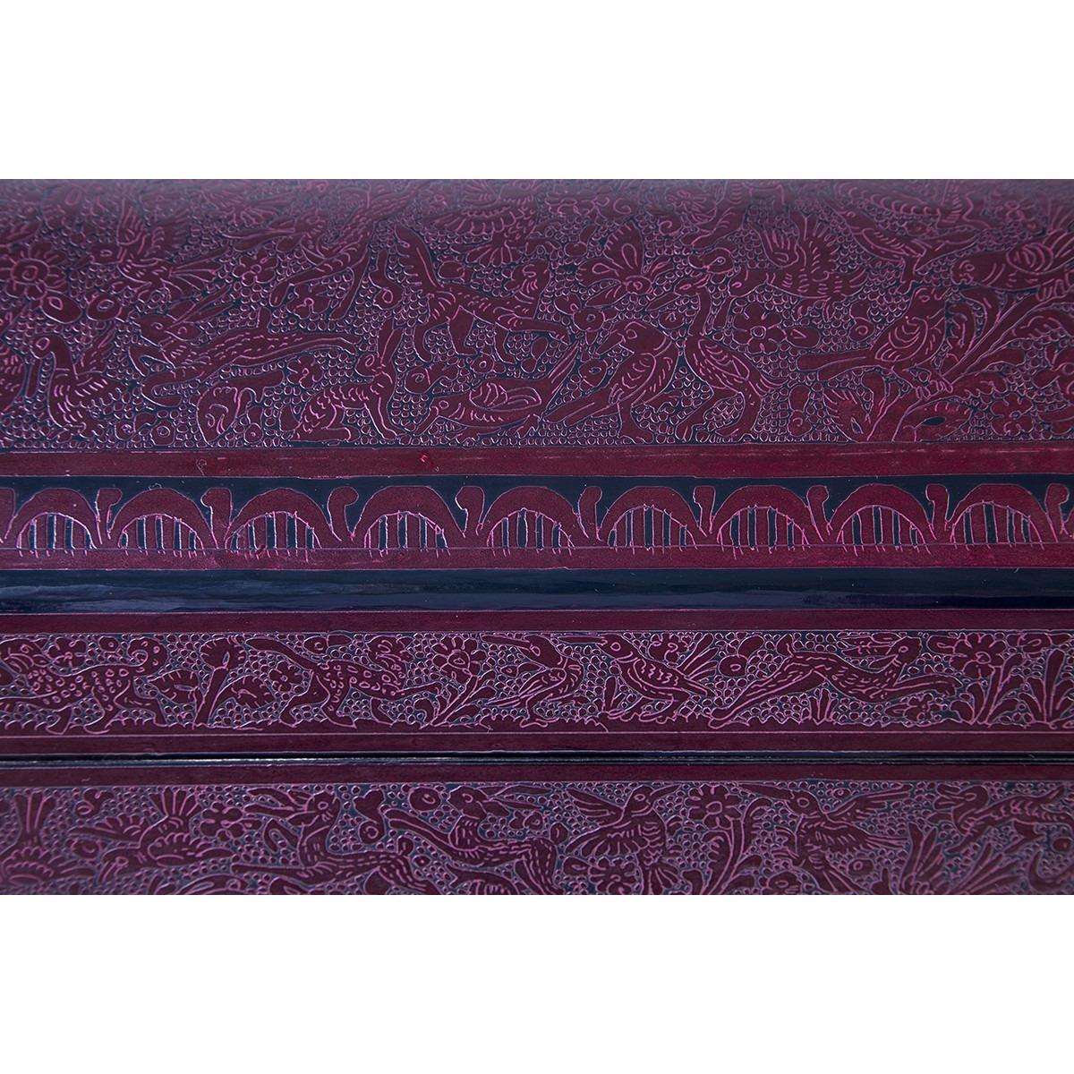 Baul Cafe / Woodcarving Lacquer Mexican Folk Art