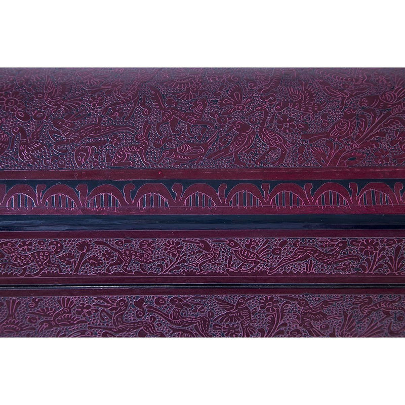 Baul Cafe / Woodcarving Lacquer Mexican Folk Art