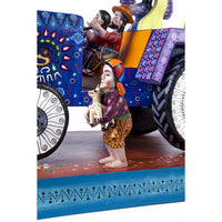 Nacimiento Tractor / Woodcarving Mexican Folk Art Sculpture Nativity