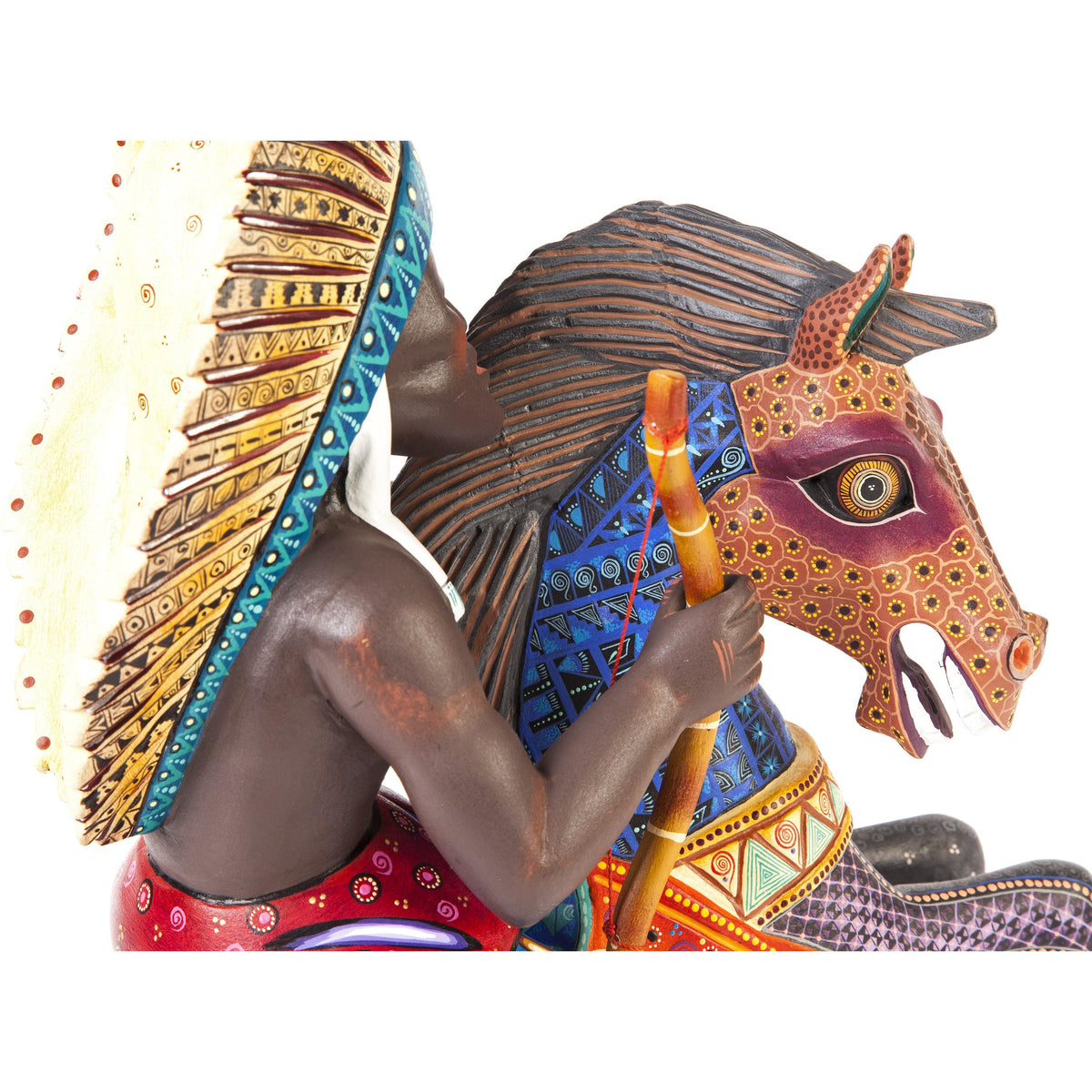 Indio / Woodcarving Mexican Folk Art Sculpture