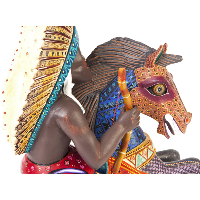 Indio / Woodcarving Mexican Folk Art Sculpture