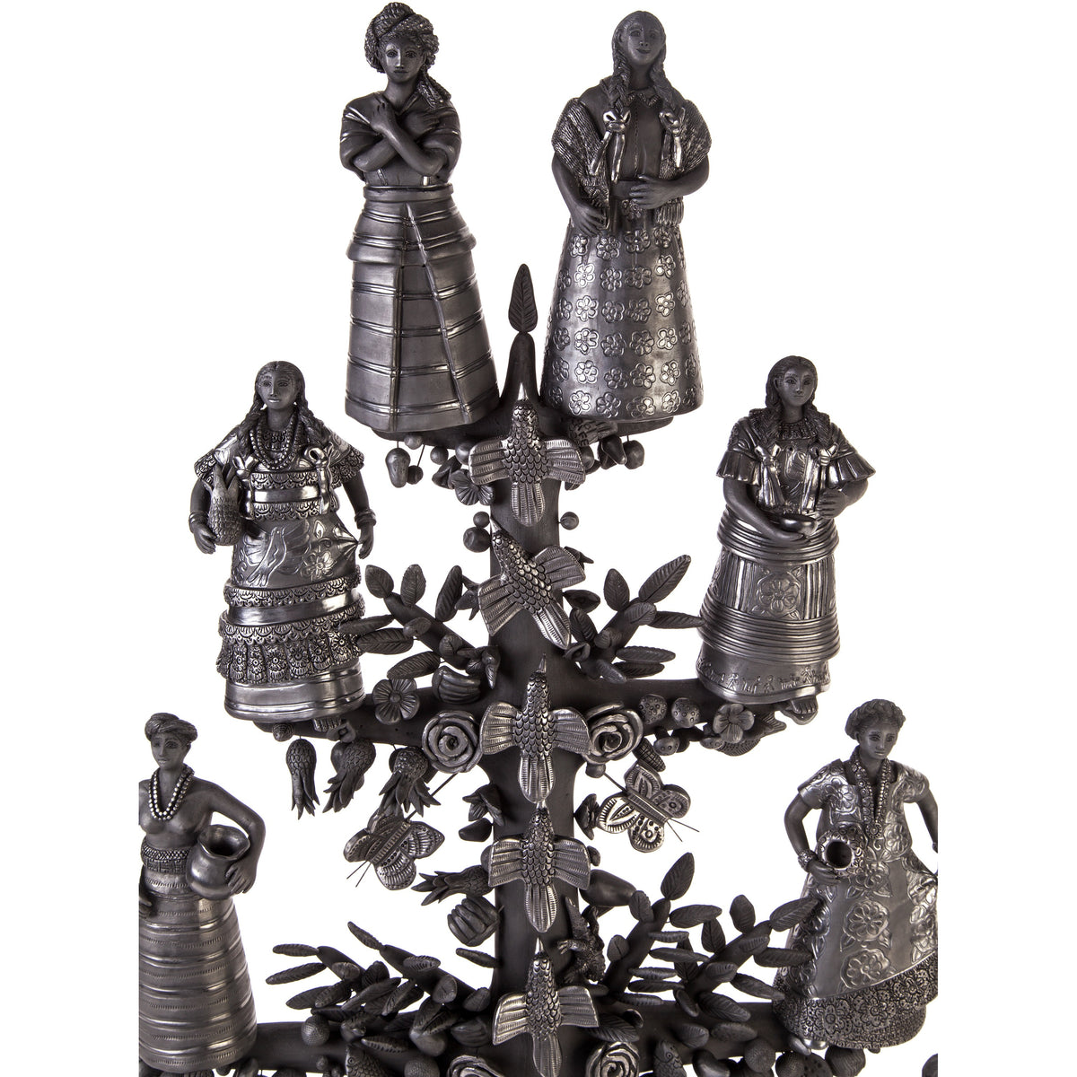 Arbol 8 Regiones Oaxaca / Ceramics Black Clay Mexican Folk Art Tree of Life