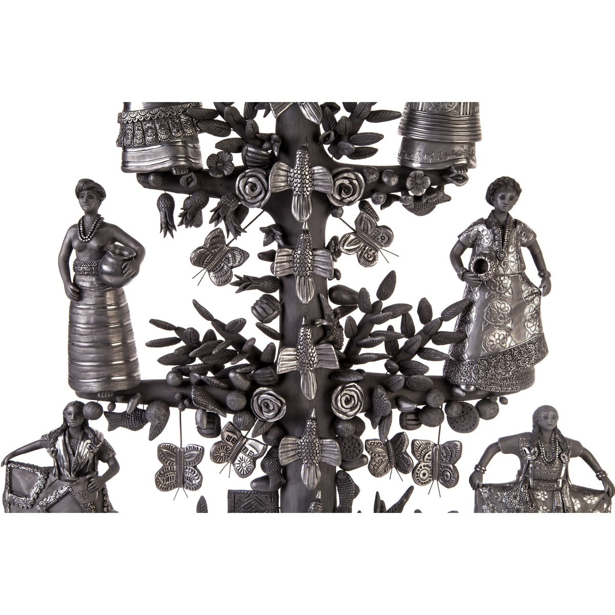 Arbol 8 Regiones Oaxaca / Ceramics Black Clay Mexican Folk Art Tree of Life