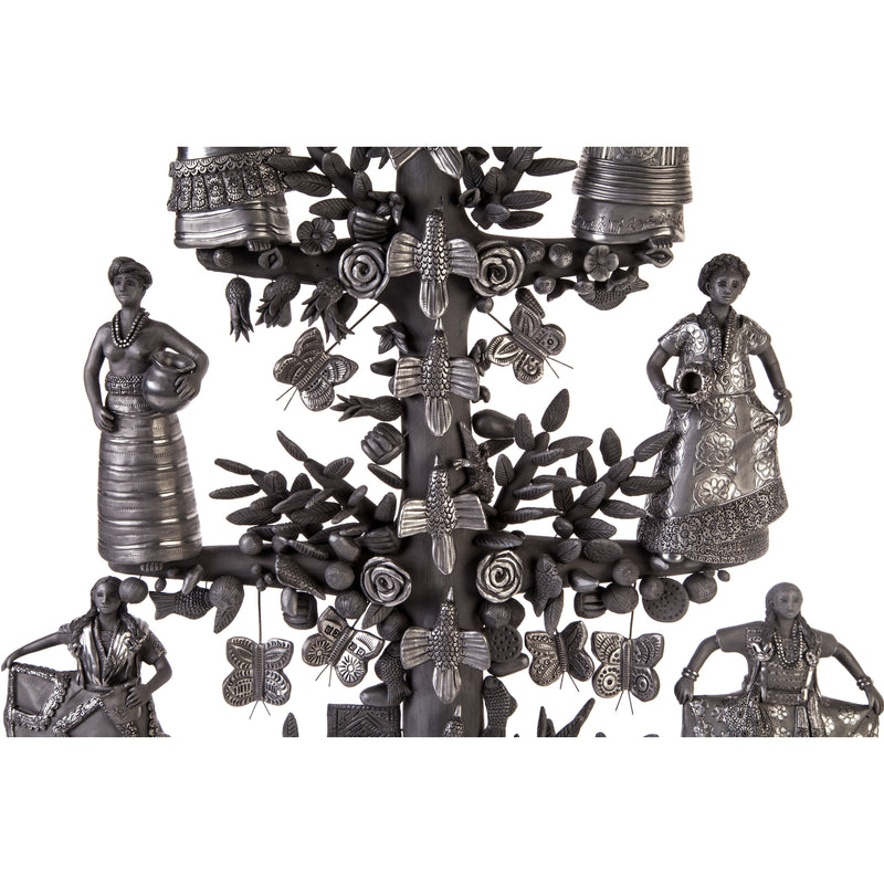 Arbol 8 Regiones Oaxaca / Ceramics Black Clay Mexican Folk Art Tree of Life