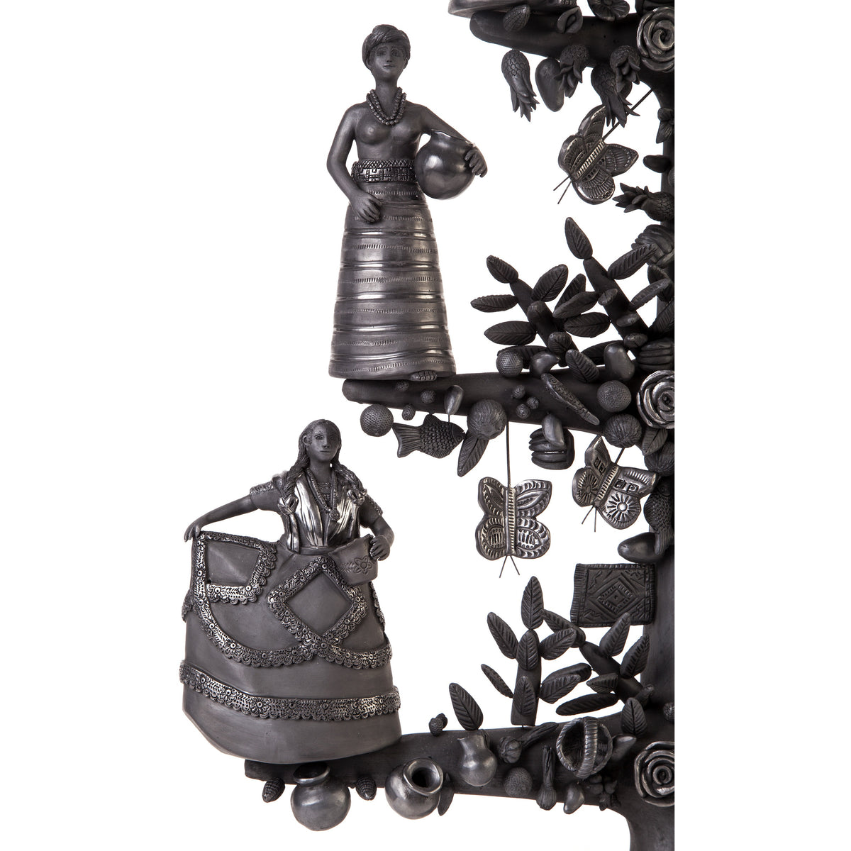 Arbol 8 Regiones Oaxaca / Ceramics Black Clay Mexican Folk Art Tree of Life