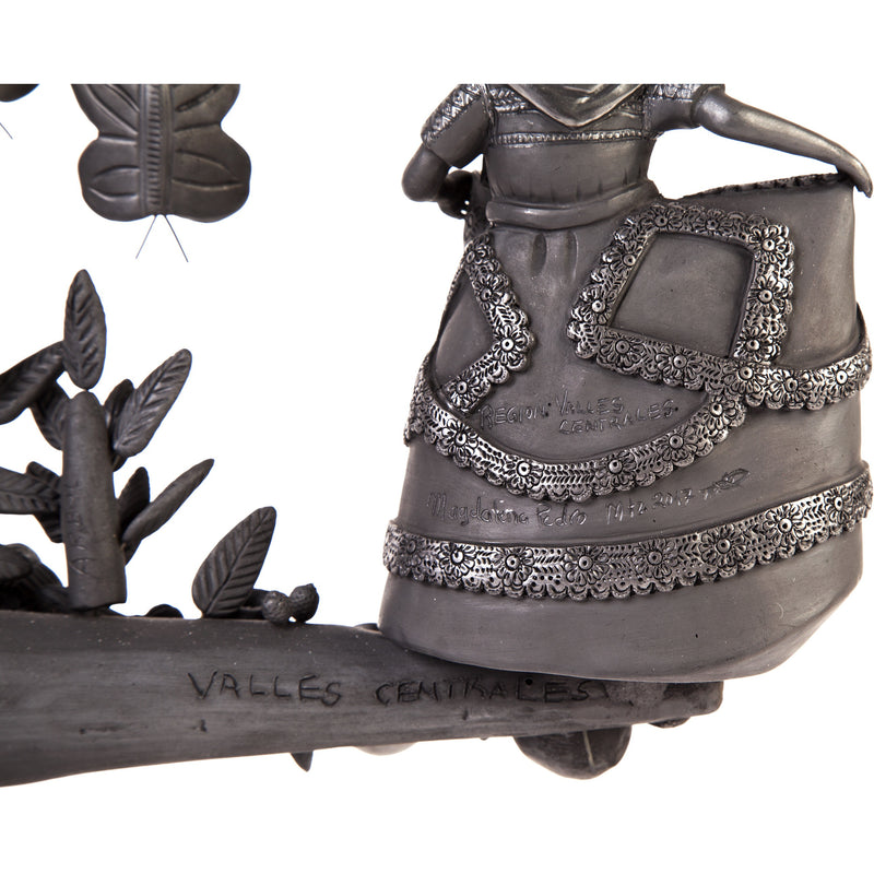 Arbol 8 Regiones Oaxaca / Ceramics Black Clay Mexican Folk Art Tree of Life