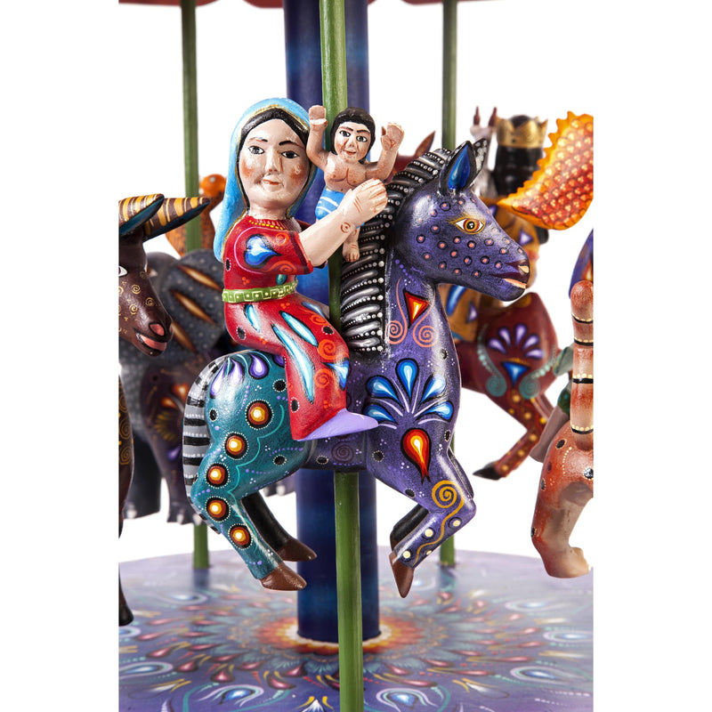 Nacimiento Carrusel / Woodcarving Mexican Folk Art Sculpture Nativity