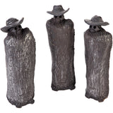Los tres Señores / Ceramics Black Clay Mexican Folk Art