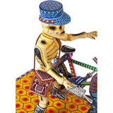 Cartero Calavera / Woodcarving Mexican Folk Art Sculpture