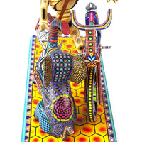 Cartero Calavera / Woodcarving Mexican Folk Art Sculpture