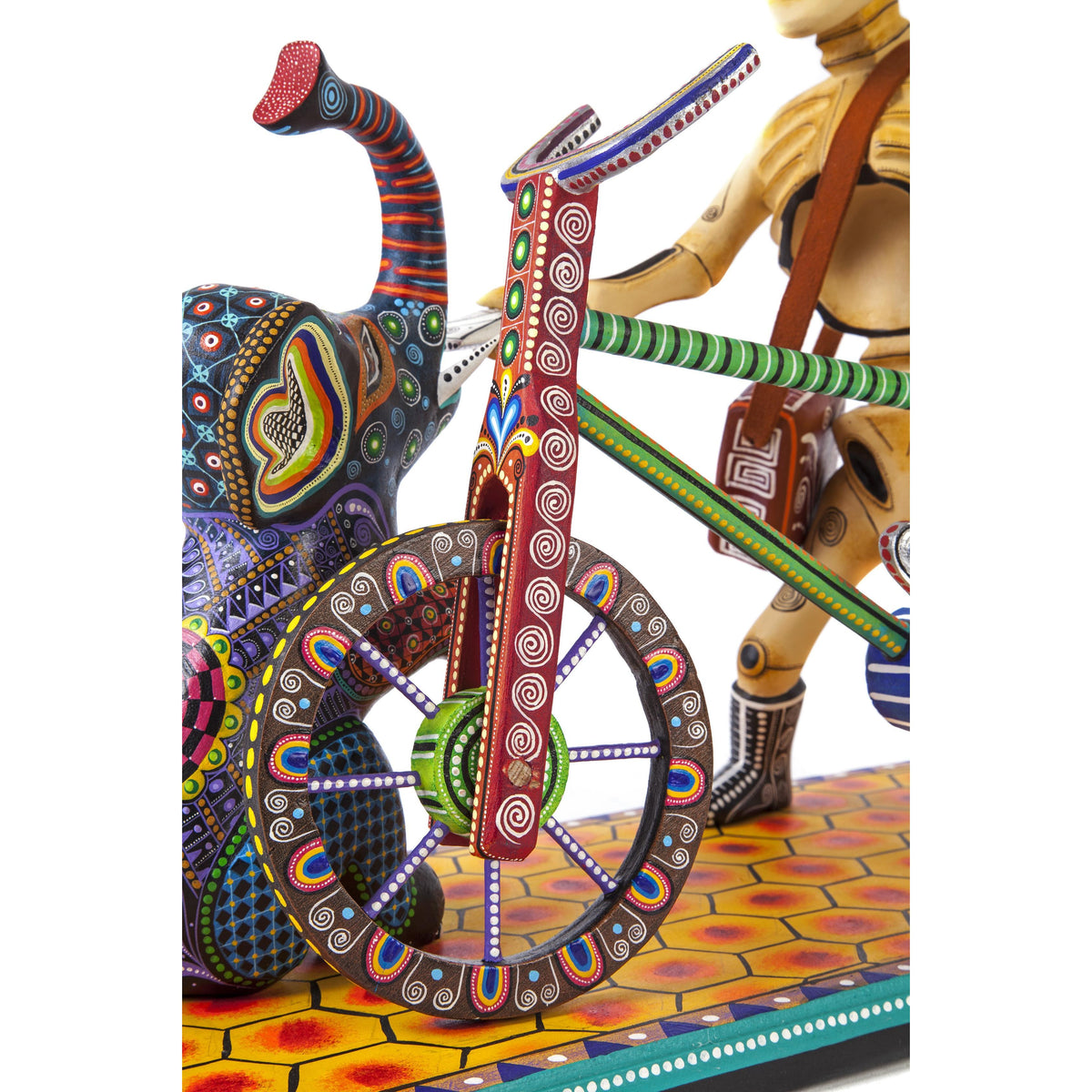 Cartero Calavera / Woodcarving Mexican Folk Art Sculpture