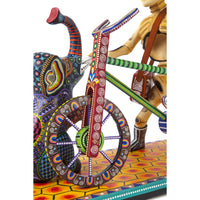 Cartero Calavera / Woodcarving Mexican Folk Art Sculpture