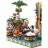 Cocinando / Woodcarving Lacquer Mexican Folk Art