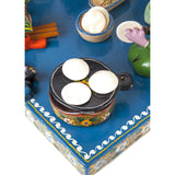 Cocinando / Woodcarving Lacquer Mexican Folk Art