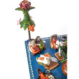 Cocinando / Woodcarving Lacquer Mexican Folk Art
