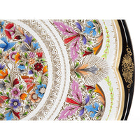 Platon Blanco en Flor / Woodcarving Lacquer Mexican Folk Art