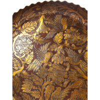 Charola con Flores y Pajaros / Copper Mexican Folk Art