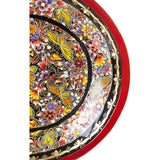 Batea Ovalada Perfilada en Oro / Woodcarving Lacquer Mexican Folk Art