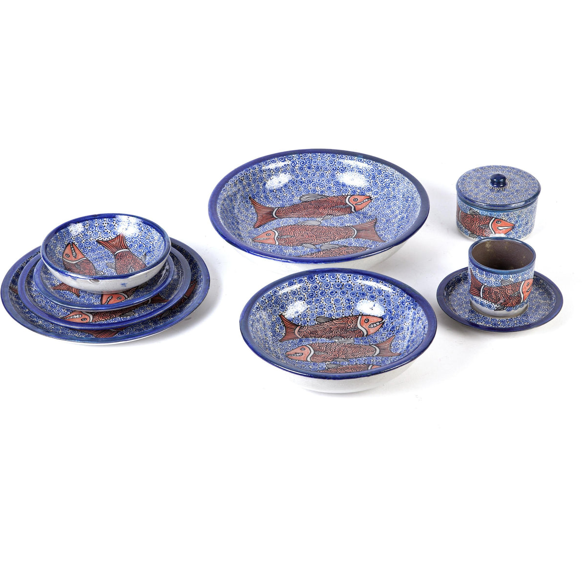 Vajilla Pez / Ceramics Mexican Folk Art Clay