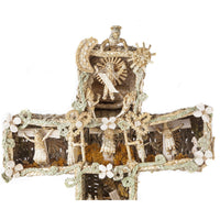 La Vida de Jesus en la Cruz / Vegetable Fibers Mexican Folk Art Sculpture