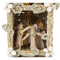 La Vida de Jesus en la Cruz / Vegetable Fibers Mexican Folk Art Sculpture