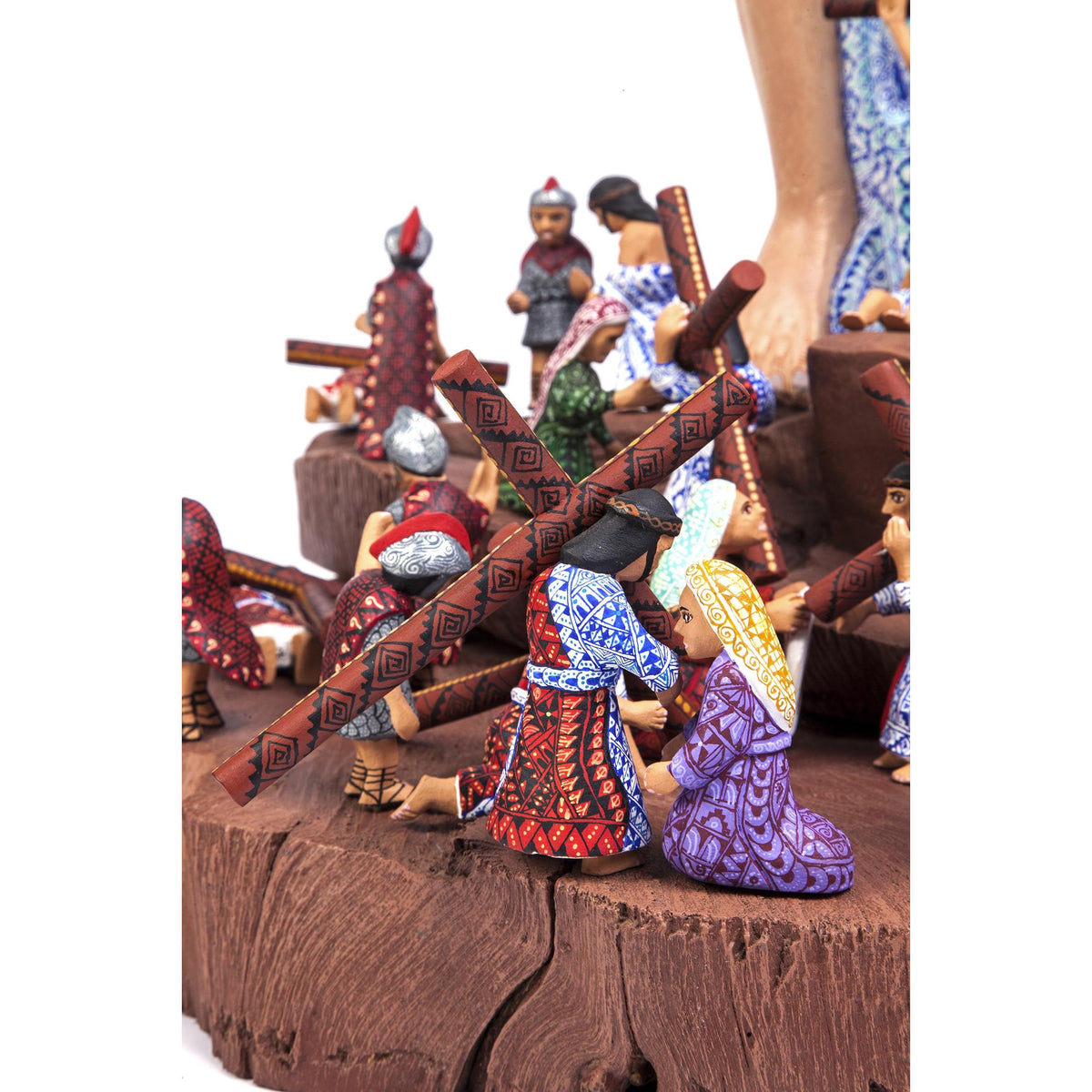 Cristo Resucitado y Via Crucis / Woodcarving Mexican Folk Art Sculpture Woodcarving Alebrije Mexican Folk Art Sculpture
