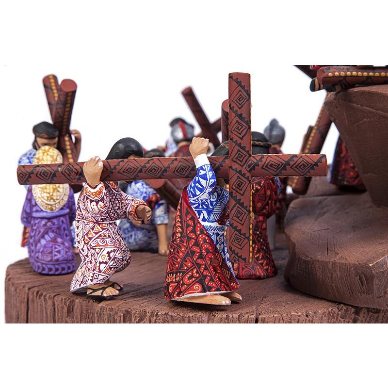 Cristo Resucitado y Via Crucis / Woodcarving Mexican Folk Art Sculpture Woodcarving Alebrije Mexican Folk Art Sculpture