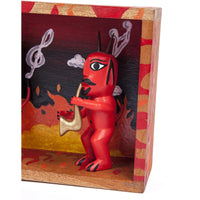 Banda de Diablitos / Woodcarving Alebrije Mexican Folk Art Sculpture
