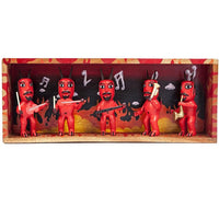 Banda de Diablitos / Woodcarving Alebrije Mexican Folk Art Sculpture