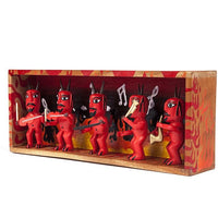 Banda de Diablitos / Woodcarving Alebrije Mexican Folk Art Sculpture