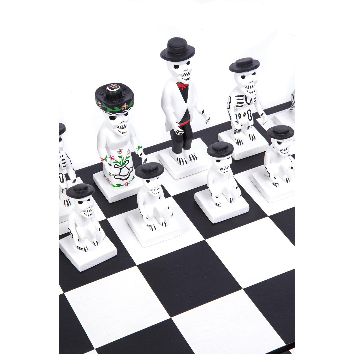 Ajedrez Dia de Muertos / Woodcarving Mexican Folk Art Chess