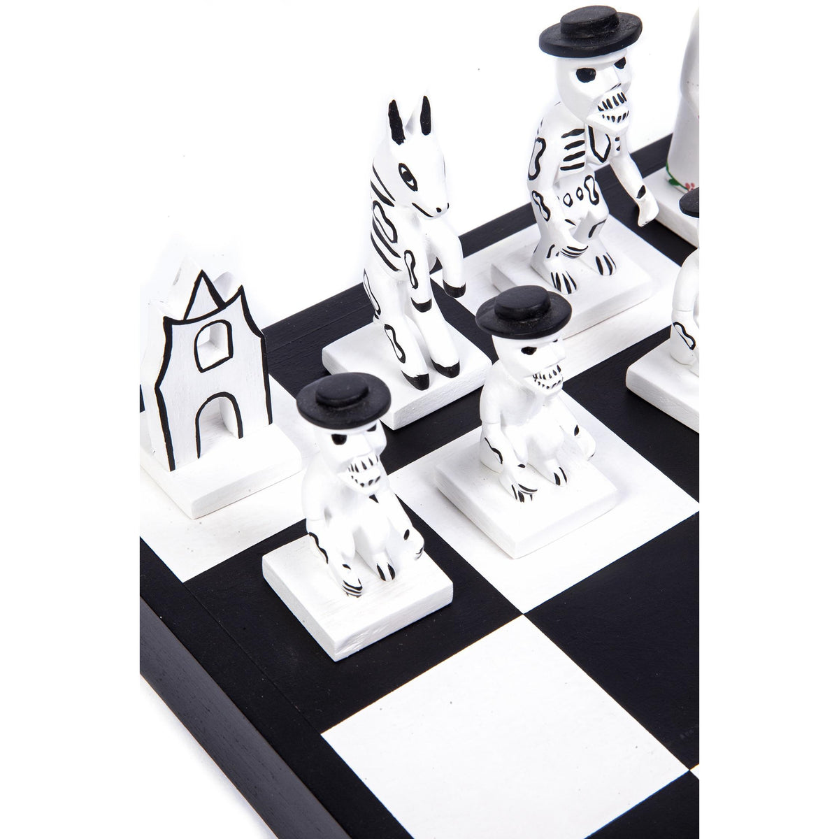 Ajedrez Dia de Muertos / Woodcarving Mexican Folk Art Chess