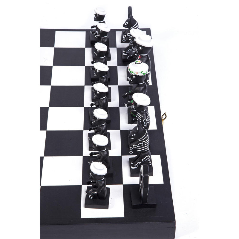 Ajedrez Dia de Muertos / Woodcarving Mexican Folk Art Chess