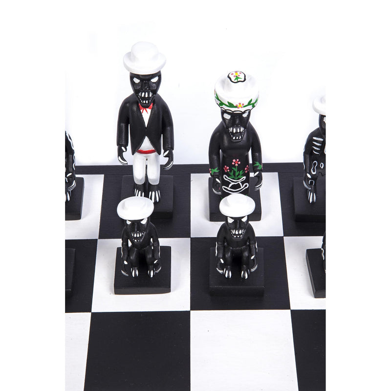 Ajedrez Dia de Muertos / Woodcarving Mexican Folk Art Chess