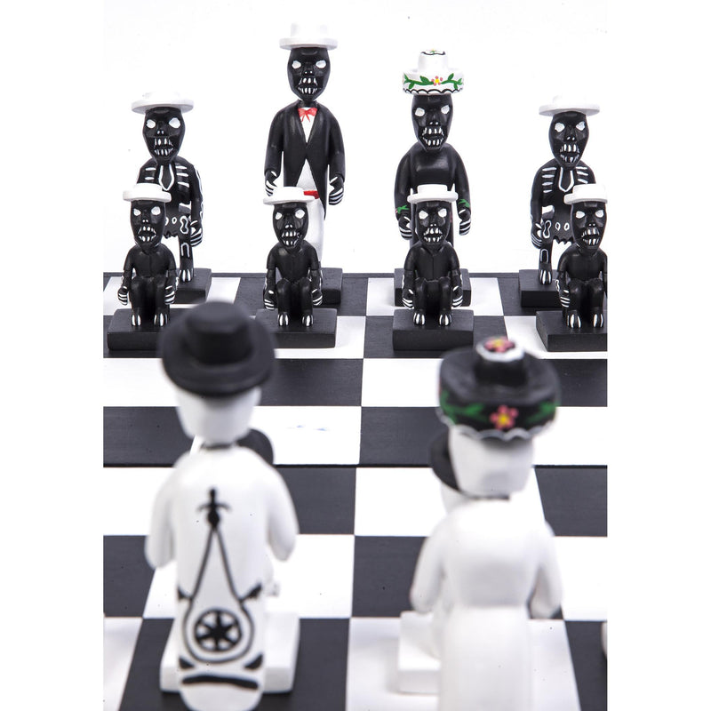 Ajedrez Dia de Muertos / Woodcarving Mexican Folk Art Chess