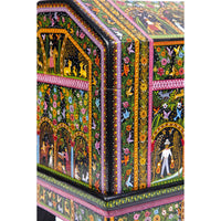 Baul en el Campo / Woodcarving Lacquer Mexican Folk Art