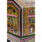 Baul en el Campo / Woodcarving Lacquer Mexican Folk Art