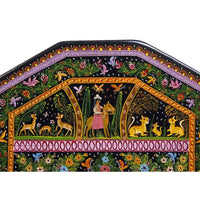 Baul en el Campo / Woodcarving Lacquer Mexican Folk Art