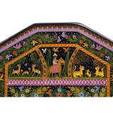Baul en el Campo / Woodcarving Lacquer Mexican Folk Art