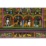Baul en el Campo / Woodcarving Lacquer Mexican Folk Art