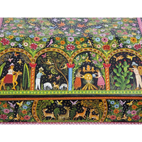 Baul en el Campo / Woodcarving Lacquer Mexican Folk Art