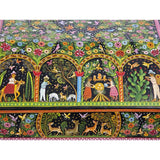 Baul en el Campo / Woodcarving Lacquer Mexican Folk Art