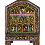 Baul en el Campo / Woodcarving Lacquer Mexican Folk Art