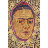Autoretrato como Tehuana de Frida Kahlo / Vegetable Fibers Mexican Folk Art Straw