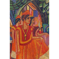 El Baile de Tehuantepec de Diego Rivera / Vegetable Fibers Mexican Folk Art Straw