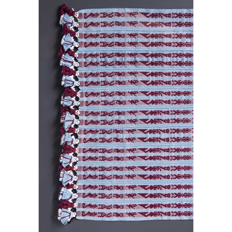 Tapete Miniatura Azul y Vino / Textiles Mexican Folk Art Miniature Rug