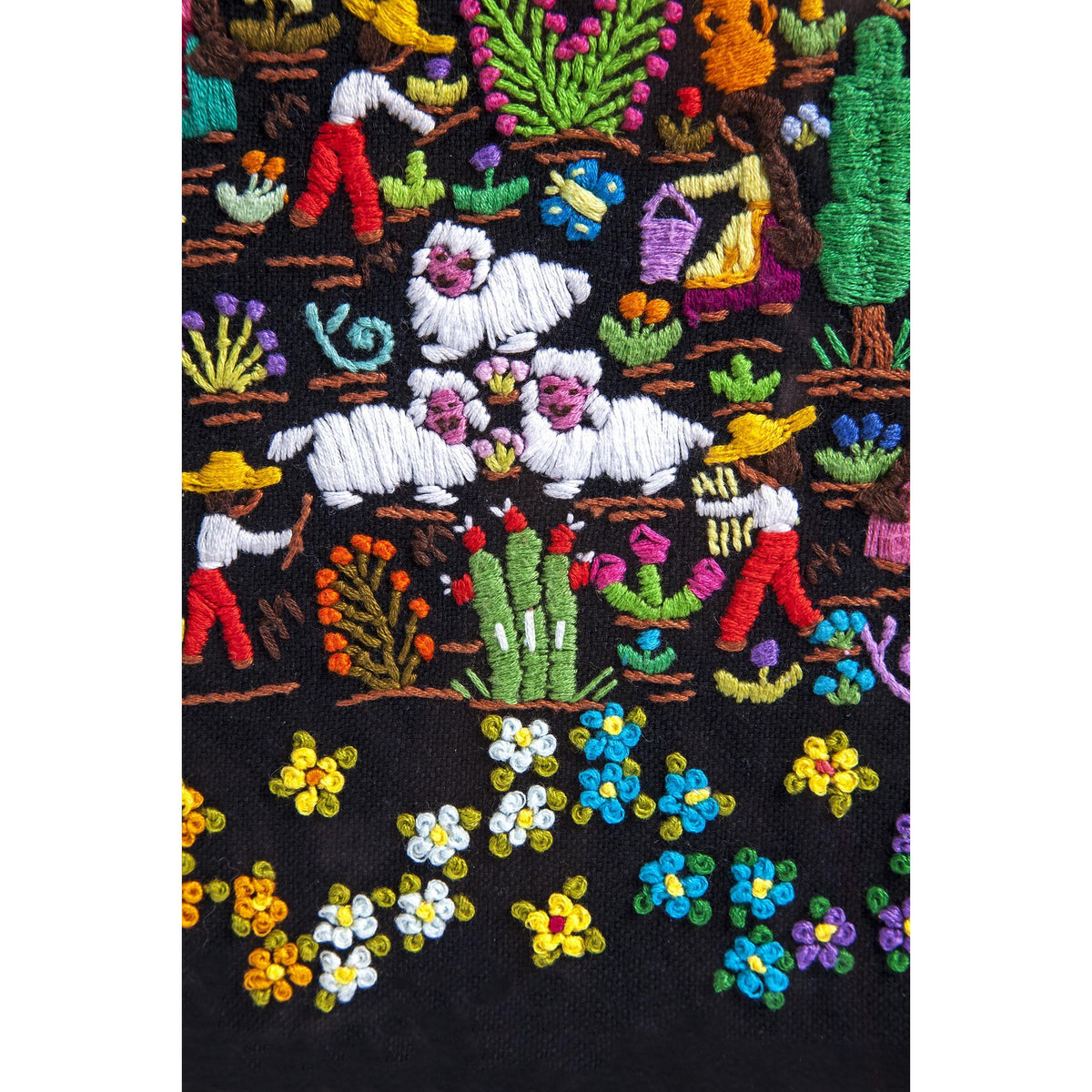 Vida en el Rancho / Textiles Mexican Folk Art Embroidery