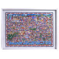 Festividades de la Virgen de Guadalupe / Amate Paper Mexican Folk Art Painting Frame