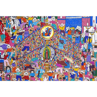 Festividades de la Virgen de Guadalupe / Amate Paper Mexican Folk Art Painting Frame