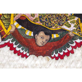 Virgen de Guadalupe con Marco Taraceado en Pluma / Mexican Folk Art Featherwork Frame